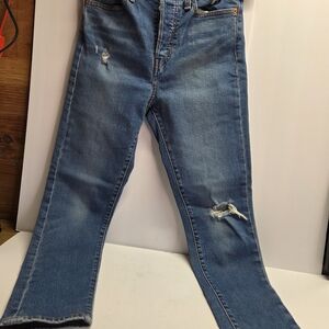 Levi Atrauss Women's Skinny Distressed Denim Jeans - Blue